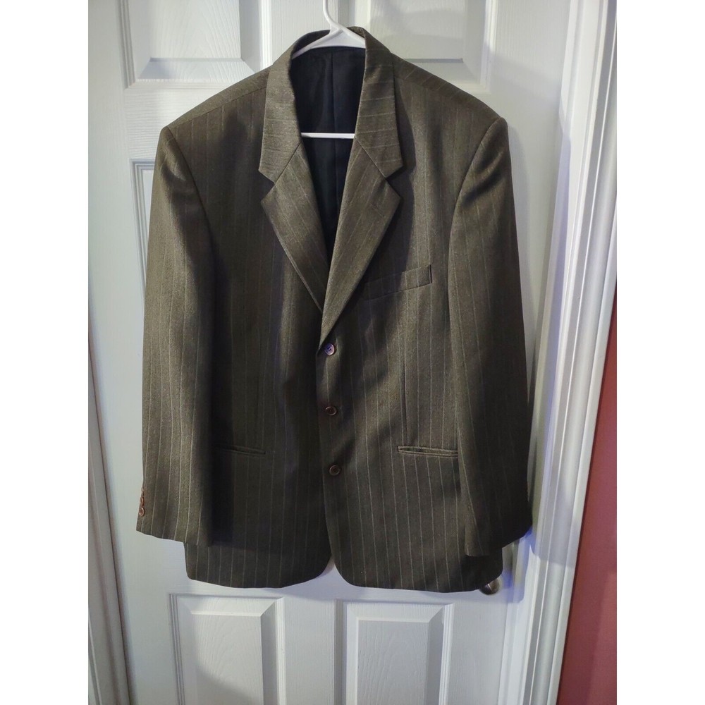 Di Palma Blazer Jacket Size 44R Brown Multicolor Stripes
